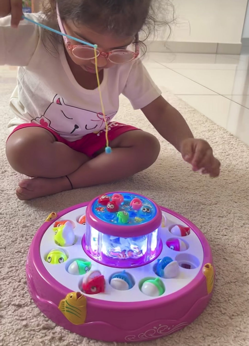 Trending Fishing Game Toy Set | Rotating Boards Pools | Premium Version Fishing Set | Quiet Play Option for Parents for Toddlers and Kids