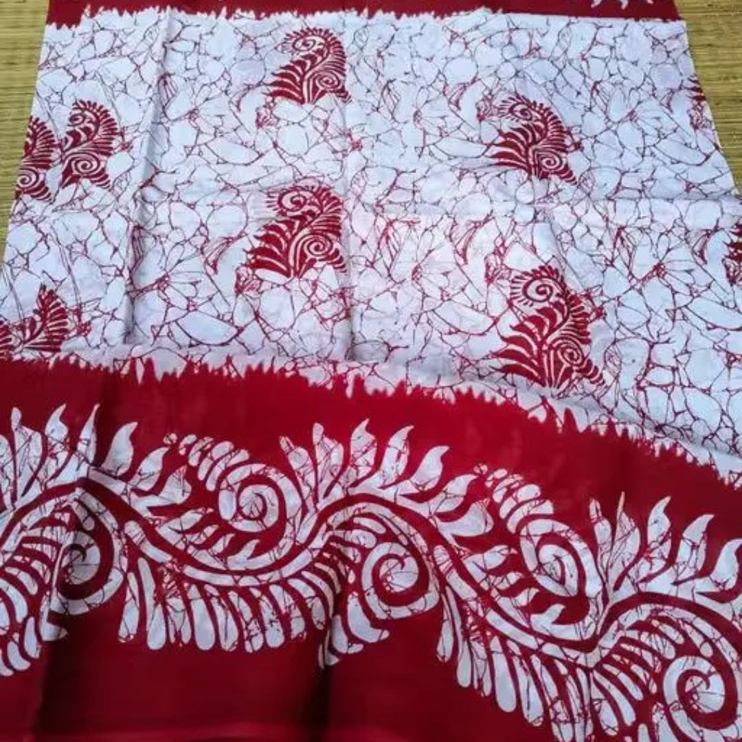 ETHNIC PURE COTTON MULMUL SARI WITHOUT BLOUSE
