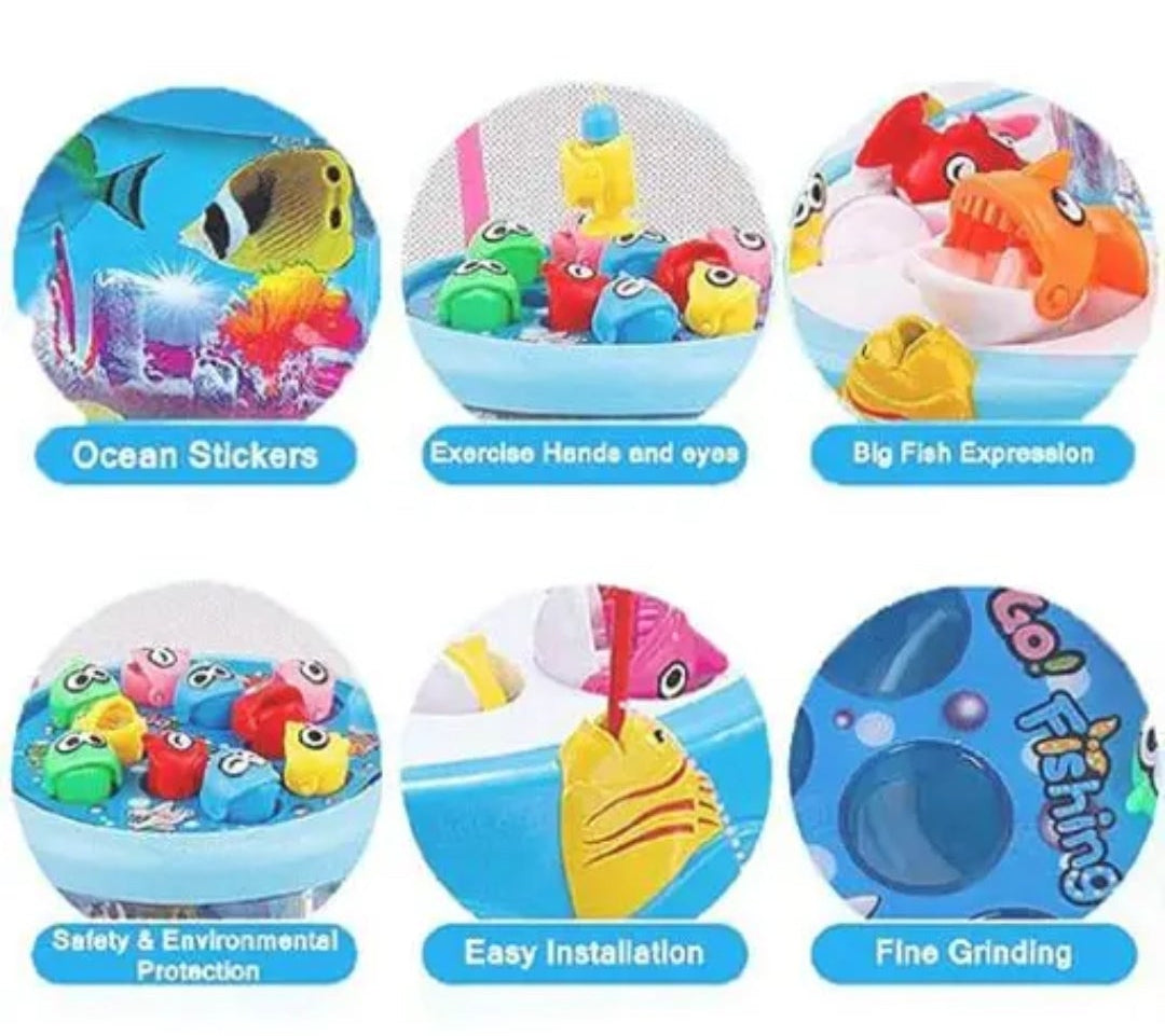 Trending Fishing Game Toy Set | Rotating Boards Pools | Premium Version Fishing Set | Quiet Play Option for Parents for Toddlers and Kids