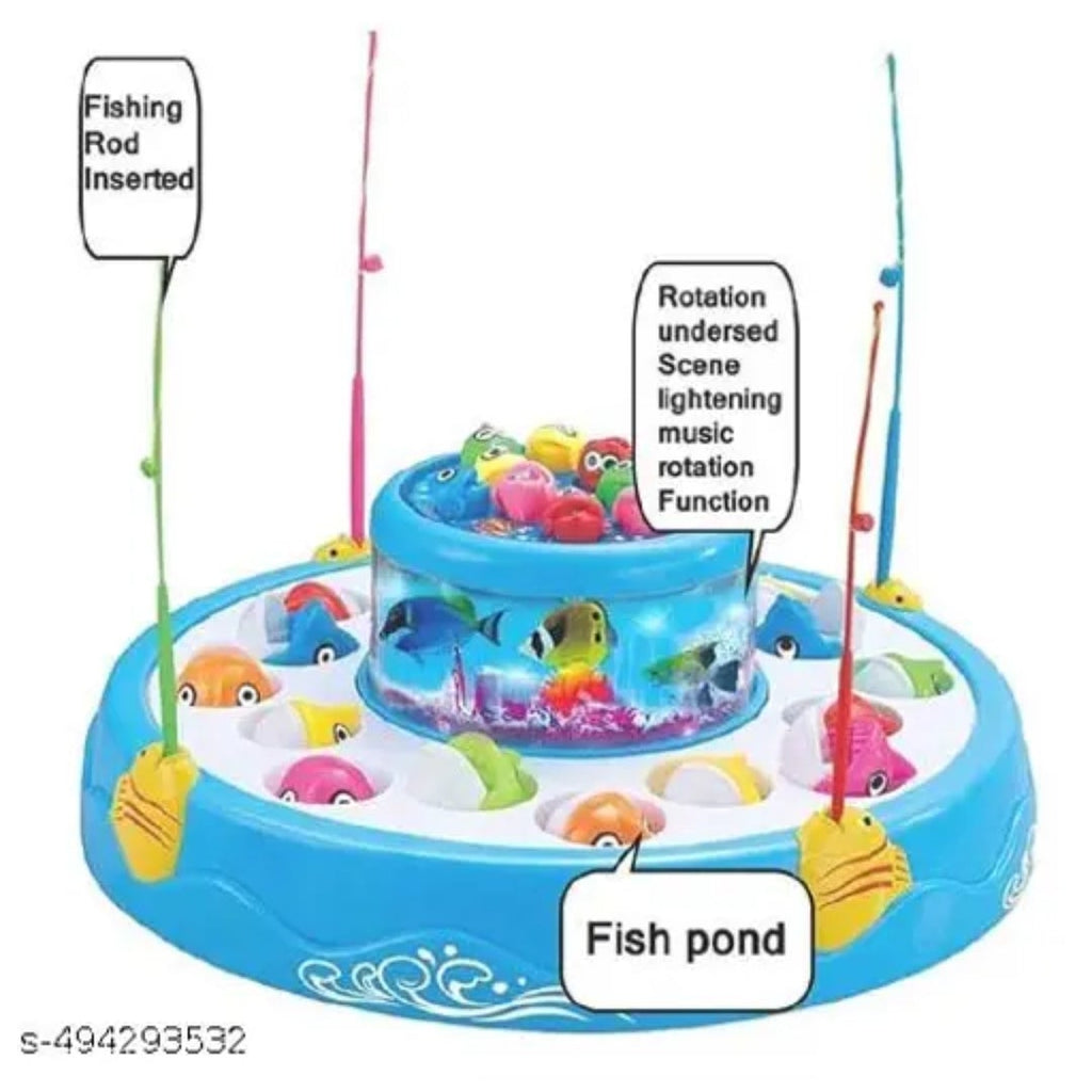 Trending Fishing Game Toy Set | Rotating Boards Pools | Premium Version Fishing Set | Quiet Play Option for Parents for Toddlers and Kids