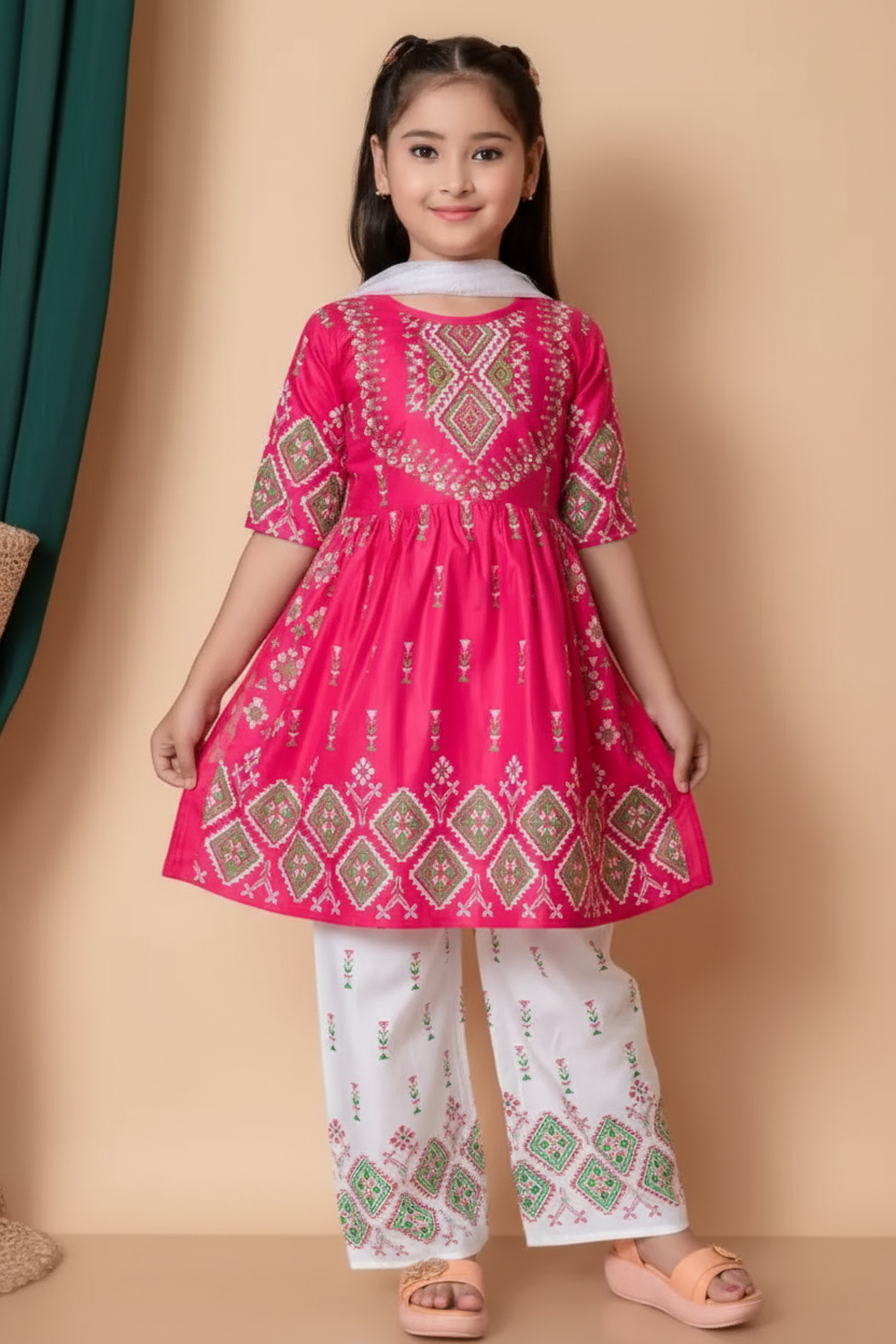 Girls plazo and dress