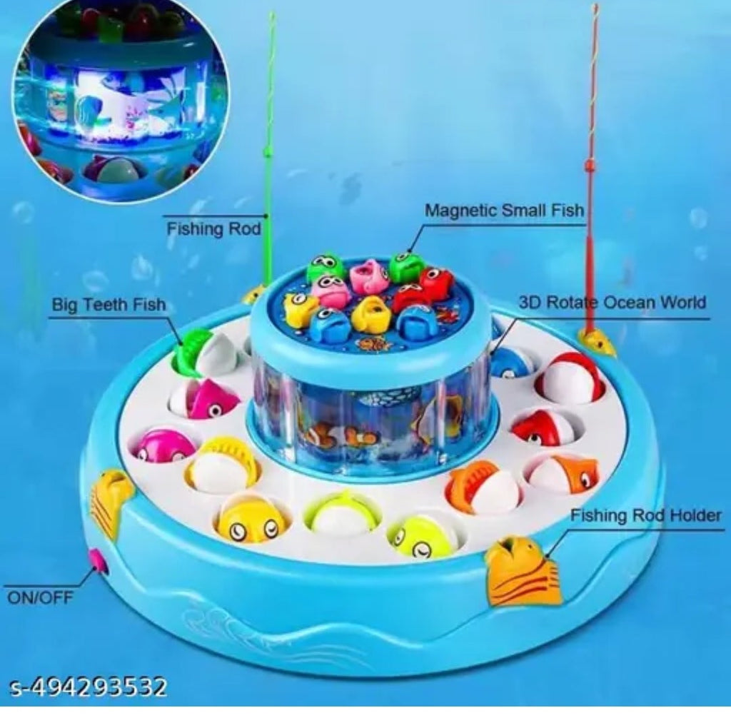 Trending Fishing Game Toy Set | Rotating Boards Pools | Premium Version Fishing Set | Quiet Play Option for Parents for Toddlers and Kids
